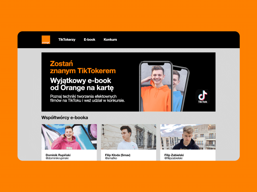 Orange landing page & ads